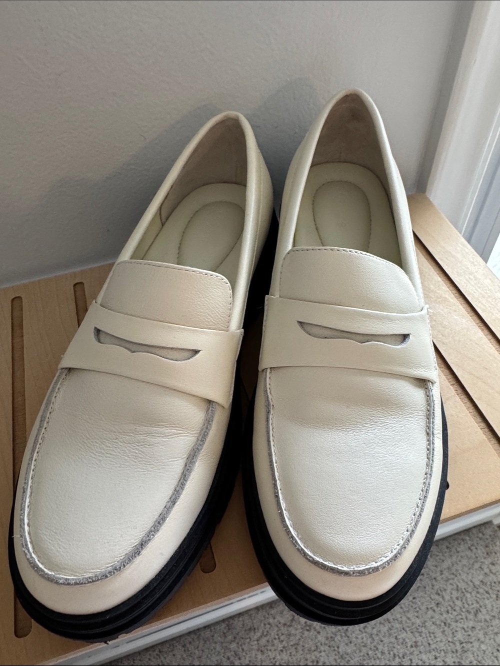 Women’s Italian Leather Lug Sole Loafers